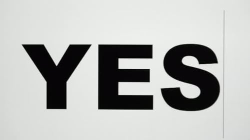 Animated Graphic Text: Yes and No on White