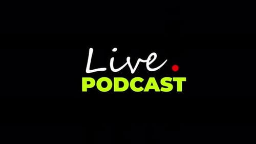 Animated Live Podcast Title on Transparent Background