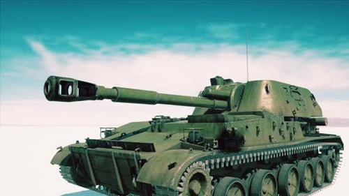 Militärpanzer in der Weißen Wüste
