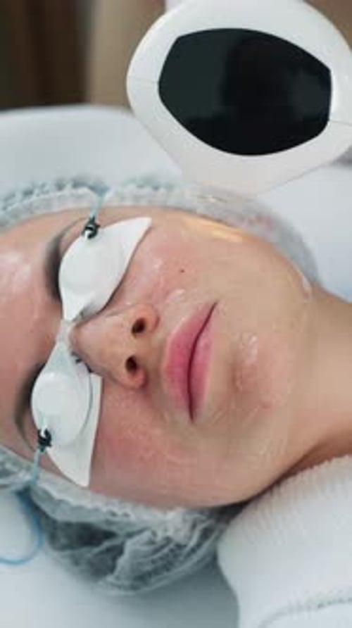 Aesthetic Hardware Facial Cleansing Treatment in a Cosmetology Clinic