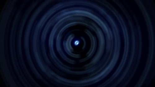 Abstrakter Hintergrund hellblau leuchtender Energie, magischer Kreise von Spiraltunneln