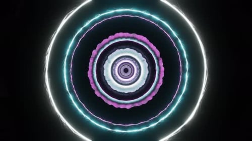 Steel And Cyan And Pink Glossy Reverse Propeller Mechanism Background Vj Loop In 4K