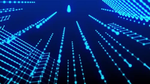 Blue Glowing Lights Animation Background