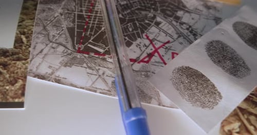 Crime Scene Investigation Evidence Displayed in Close Up