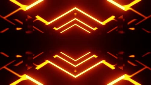 Hell Orange Arrow Tunnel Vj Loop Background Animation