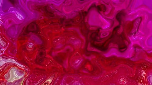 Abstract Fluid Swirling Magenta and Red Liquid Ink Background