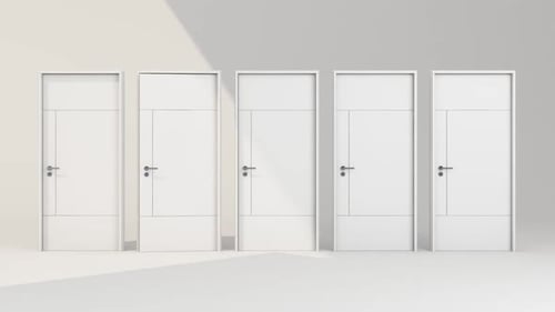 Modern White Doors in Minimalist Design