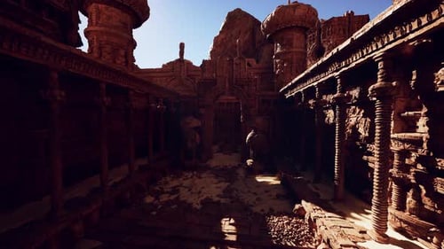 Une vue de l'intérieur d'un bâtiment en Inde