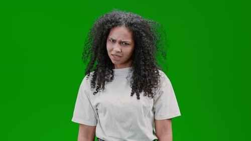 Green Screen Young Furious Lady
