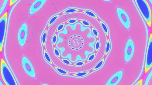 Seamless Loop of Abstract Psychedelic Wavy Tunnel Animation