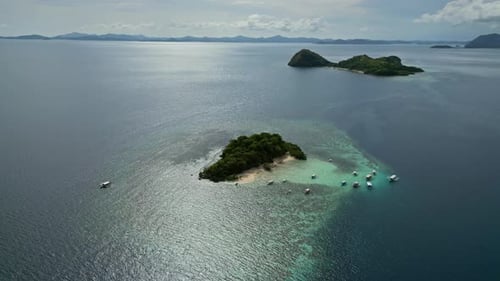 Tropical Philippines Island and Boats