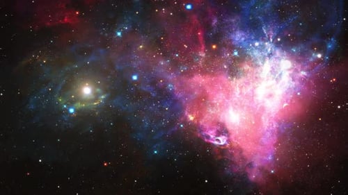 a brightly shining nebula in the universe 4k