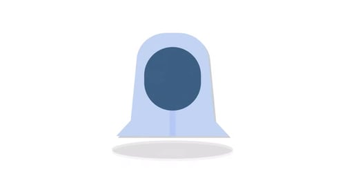 Flat Design Bell Ringing Notification Icon Animation