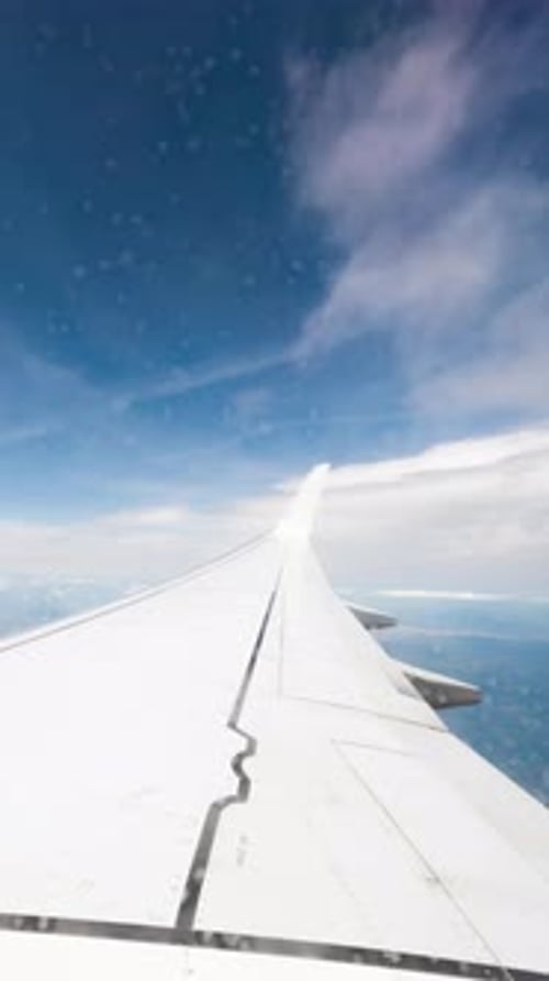 Plane From The Clouds To The Ground For Landing Time Lapse