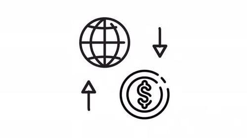Animated Global Finance: International Money, Worldwide Currency Exchange, Global Market