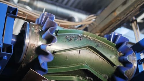 Industrial Machine Processing Waste Material