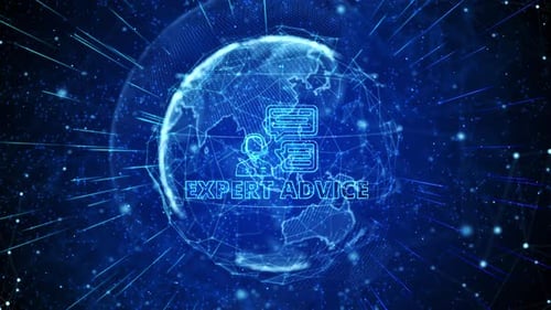 Expert Advice Digital Global Technology World Network Connections Background