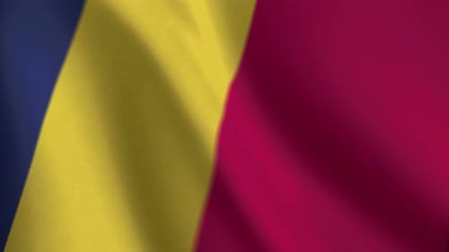 Realistic Fabric Waving Flag Loop Background Animation