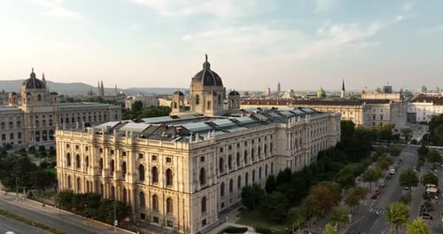 Aerial View of Maria Theresia Monument and Museums Quartier Maria Theresien Platz Art History