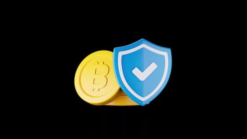 Bitcoin Protection 3D Animation | Alpha Channel