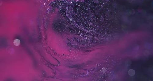 Flow Stream Ink Glitter Sparkling Droplets Shimmer