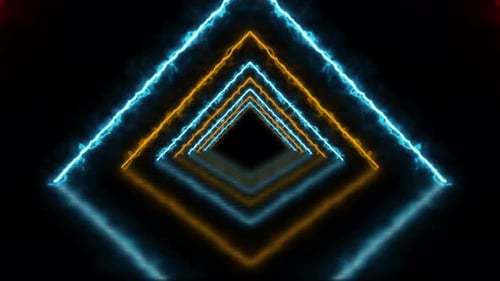 Túnel VJ de luz de néon