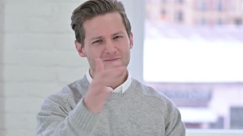 Angry Young Adult Scolds and Gestures