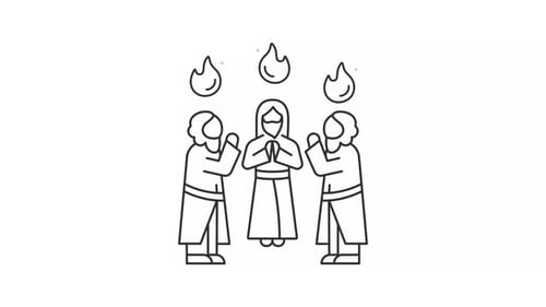 Animação de linha de Pentecostes