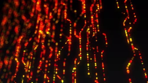 Particules illuminées abstraites avec fond de données