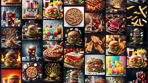 Dynamic Food Gallery Grid Reveal Animation, Miscellaneous Motion ...