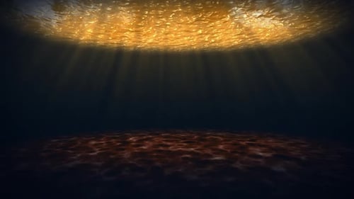 Heure dorée sous l'eau sur fond