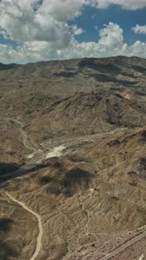 Aerial view of mountainous terrain in Nevada showcasing natural beauty