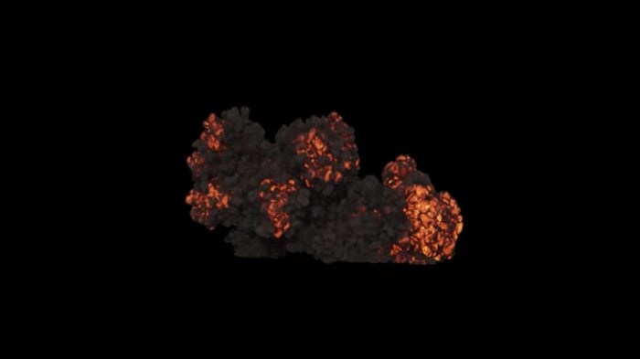 explosion front view on transparent background, Backgrounds Motion ...