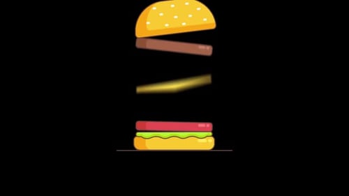 Burger-Animation auf Alpha