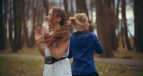 Happy Friends Doing High Fives in Park