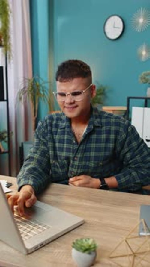 Indian Man Feeling Sudden Strong Abdominal Stomach Ache Gastritis Problem Diarrhea at Home Office