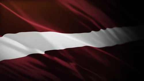 Latvia Flag Waving - 4K