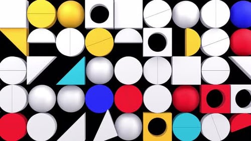 Moderner Pop-Hintergrund mit geometrischem 3D-Muster.