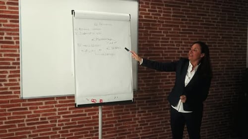Geschäftsfrau bei einer Präsentation im Konferenzraum