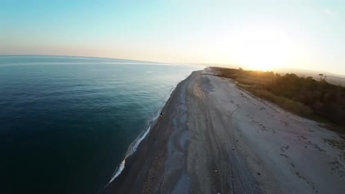 Ride a Horse By the Sea at Sunset