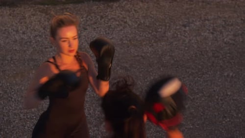 Women Boxing Training in Golden Hour Sunlight