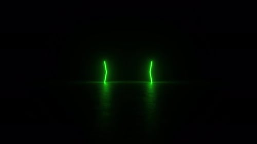 Green Lights Illuminating Darkness