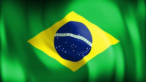 Animated Waving Flag of Brazil