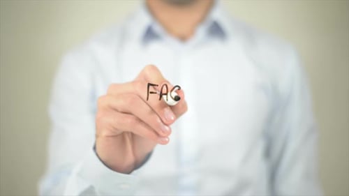 Facility Management Man Writing on Transparent Screen