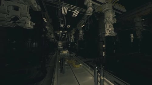 Infrared Sensors Illuminate Industrial Corridor Rhythmically