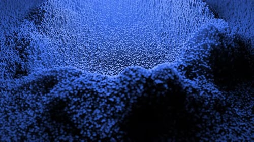 Kreisförmige Pulsationen auf einer Oberfläche mit sandiger 3D-Textur