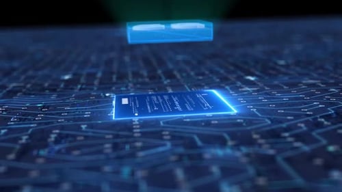 5G Chip Mounted on Circuit Board with Tiny Components