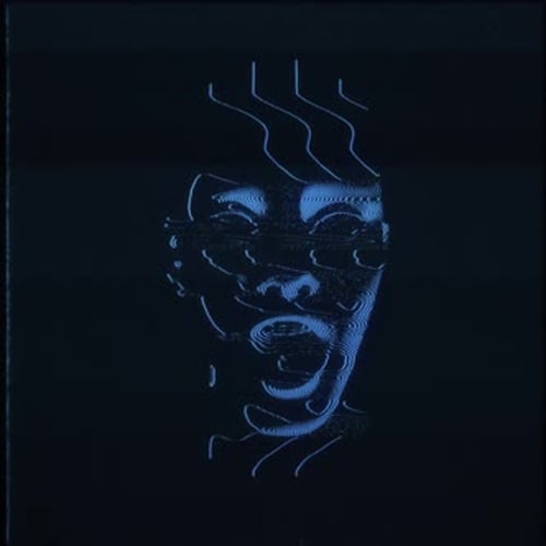 Futuristic Glitch Contour Face Animation