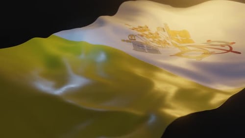Vatican City Flag with ambient, warm lighting