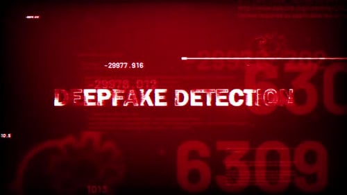 Deepfake Detection On Warning Hack Background Screen